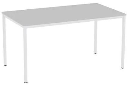 No brand  Versys étkezőasztal, fehér RAL 9003 színű lábazattal, 80 x 80 x 74,3 cm, világosszürke%