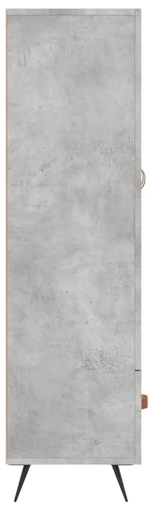 betonszürke szerelt fa magasszekrény 69,5 x 31 x 115 cm