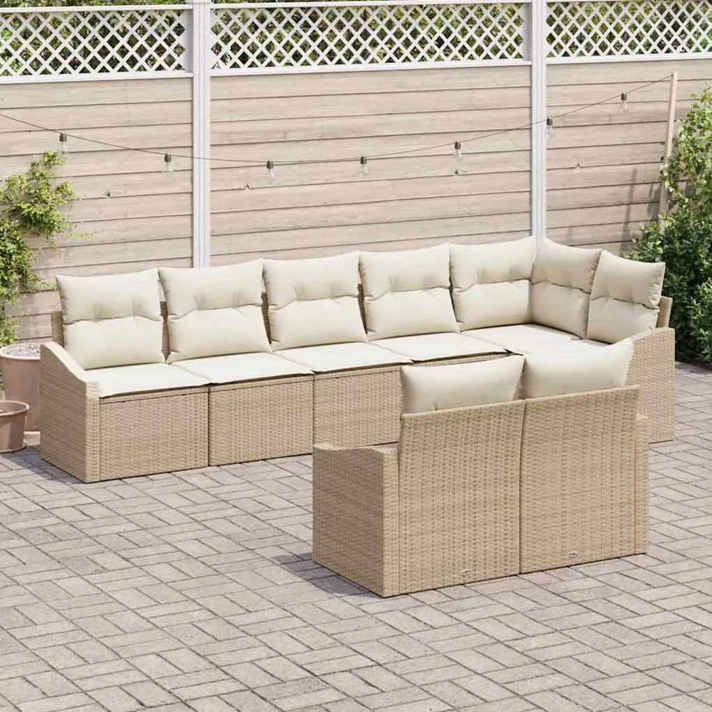 Kert étkező szett párnával tárolóval 8 pcs Beige és krém