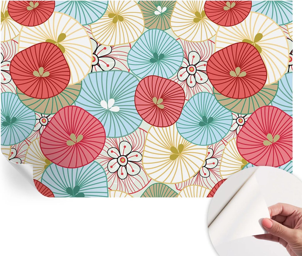 Öntapadós fotótapéta Nappaliba és Hálószobába Virágmintás 104x70