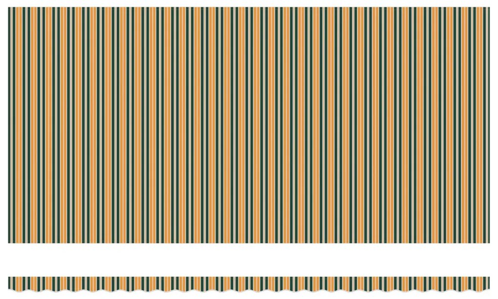 Automatikus Behúzható Napellenző Zöld és Sárga 600x350 cm