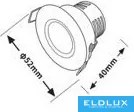 UNIVERSO Mini spot lámpatest 3w 4000k 270lm 30° IP20 Fehér D52x40mm Kivágás:D45mm