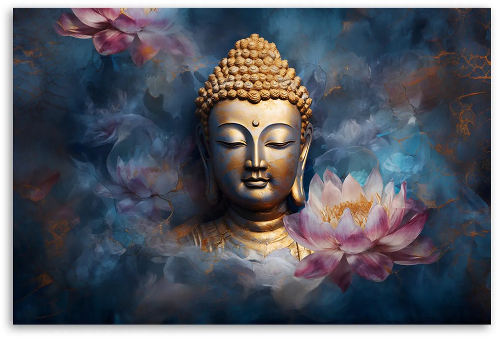 Gario Vászonkép Buddha és a virágok Méret: 60 x 40 cm