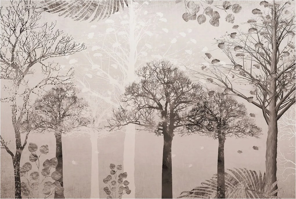 Dekoratív Fotótapéta Furnér Flizelin Finom fák 104x70 Ragasztó