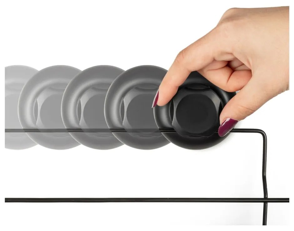 Bestlock Black All Purpose Holder fekete öntapadós fürdőszobai polc, 30 x 20,5 cm - Compactor