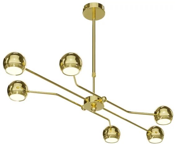 Jupiter 1978 - Csillár rúdon TIANA 6xGU10/10W/230V arany