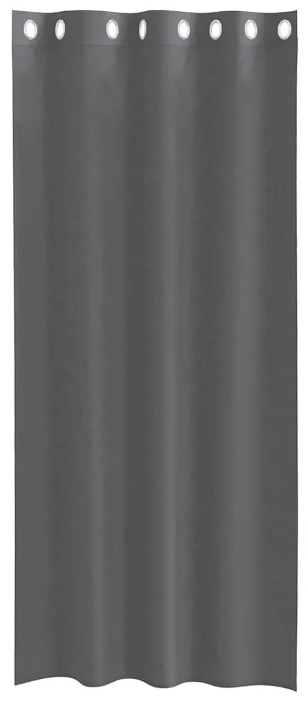 2 db sötétszürke fátyolfüggönyök rojtokkal 140x225 cm