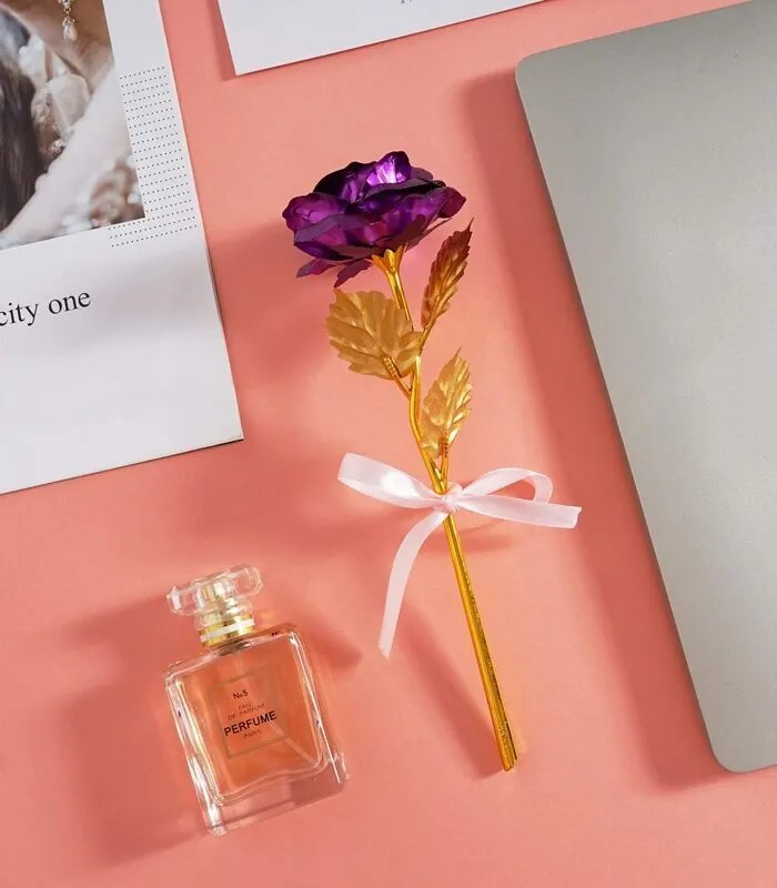 SIF lila örökrózsa arany szárral