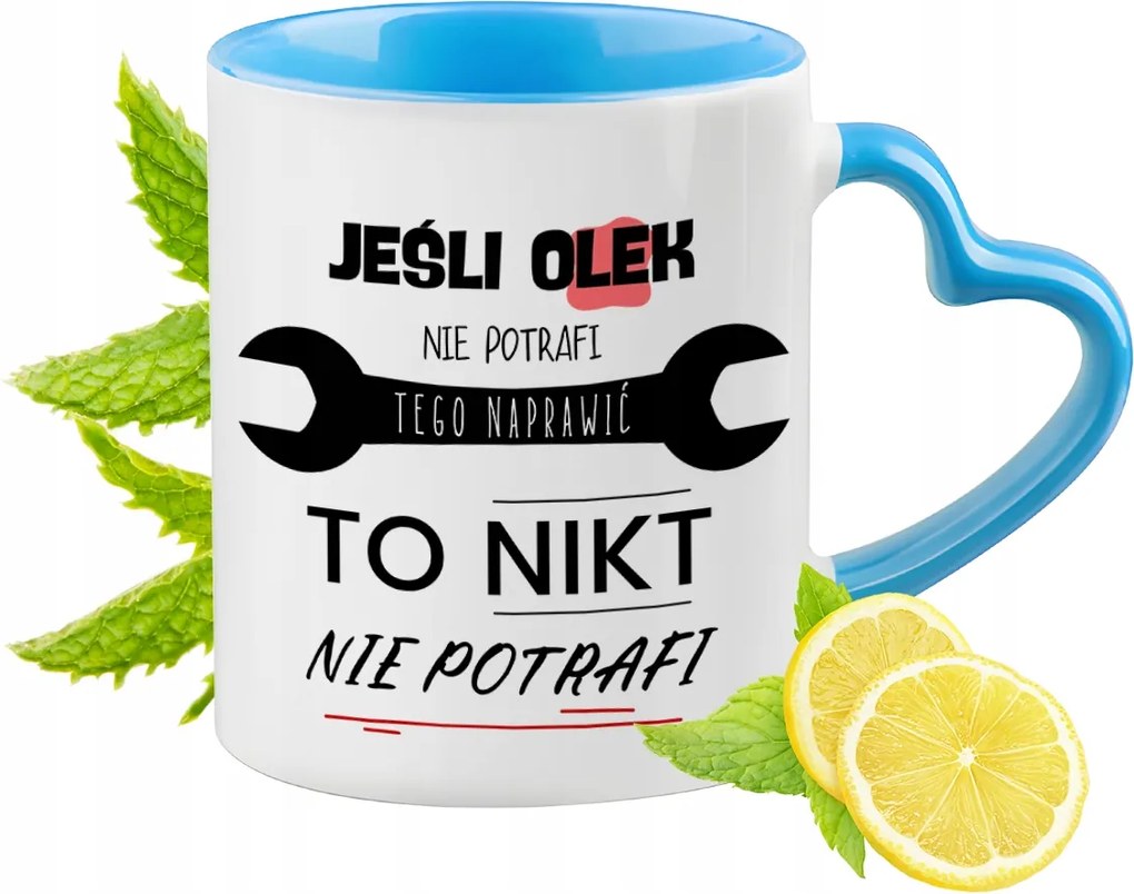 Olka Kék Bögre Szív Alakú Füllel Ajándék