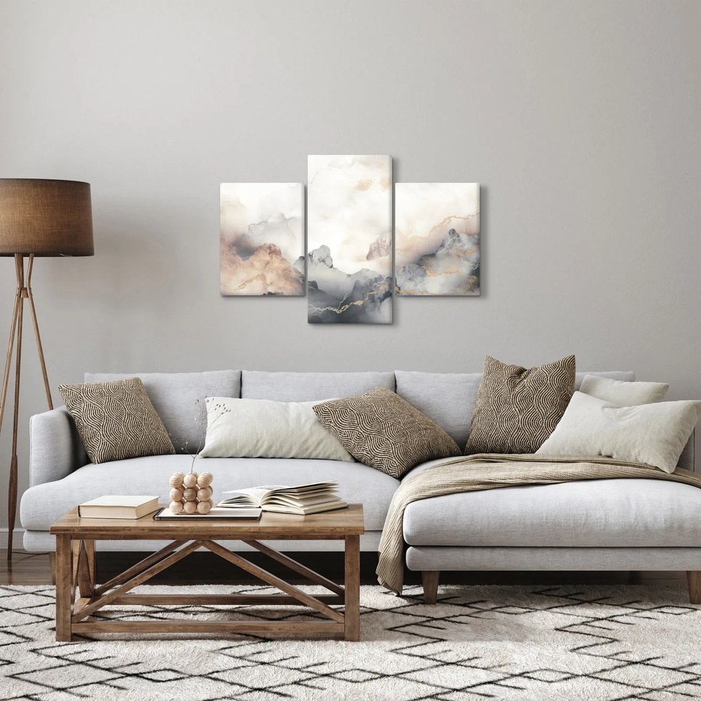 Kép - Hegyi absztrakció márvány textúrával (90x60 cm)