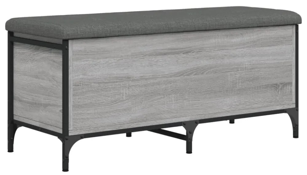 szürke sonoma színű szerelt fa tárolópad 102 x 42 x 45 cm