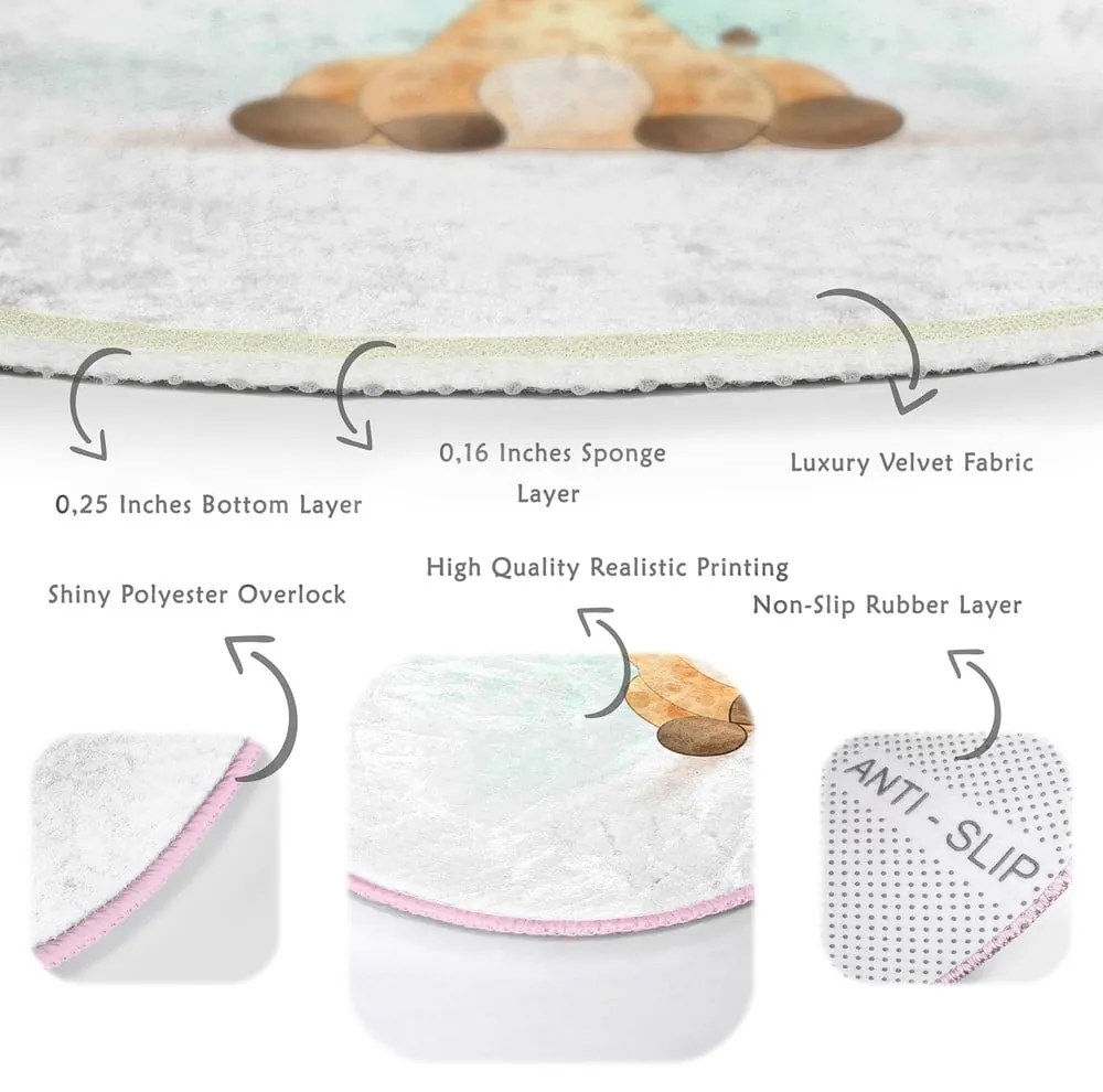 Fehér gyerek szőnyeg ø 80 cm Comfort – Mila Home