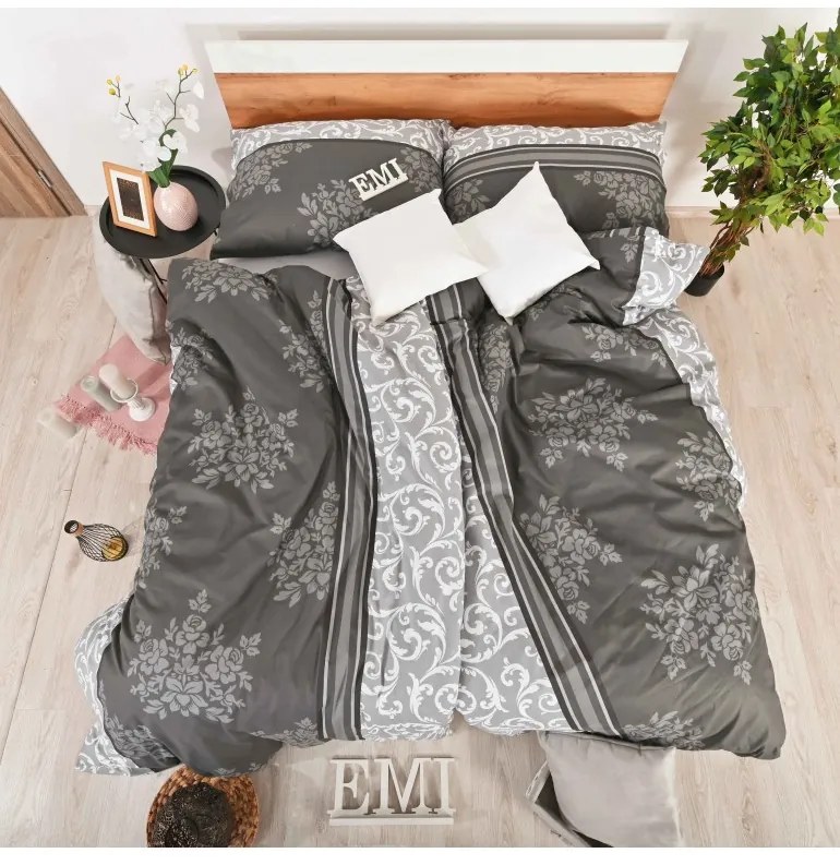 EMI Natura szürke pamut ágyneműhuzat, A standard egyszemélyes ágy szett tartalma: 1x 140x200 + 1x 70x90