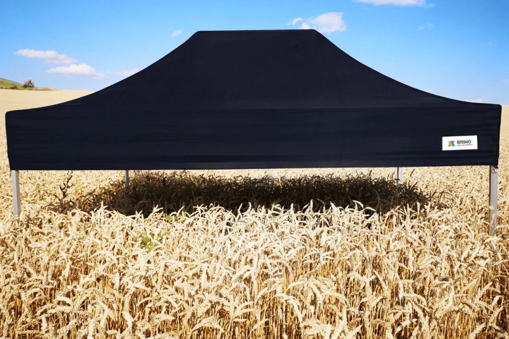 Alumínium promó sátor 4x4 m ALU EXCLUSIVE – 3 oldalfal, HEX 45 mm - plusz 3 oldalfal - Narancs