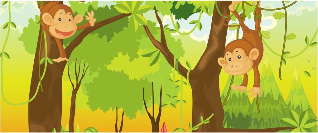 Kép - majmok (120x50 cm)