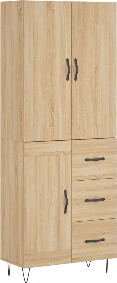 vidaXL sonoma tölgy szerelt fa magasszekrény 69,5 x 34 x 180 cm