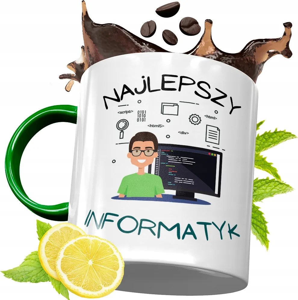 Zöld Bögre Informatikusoknak Születésnapi Ajándék fényképes nyomtatással