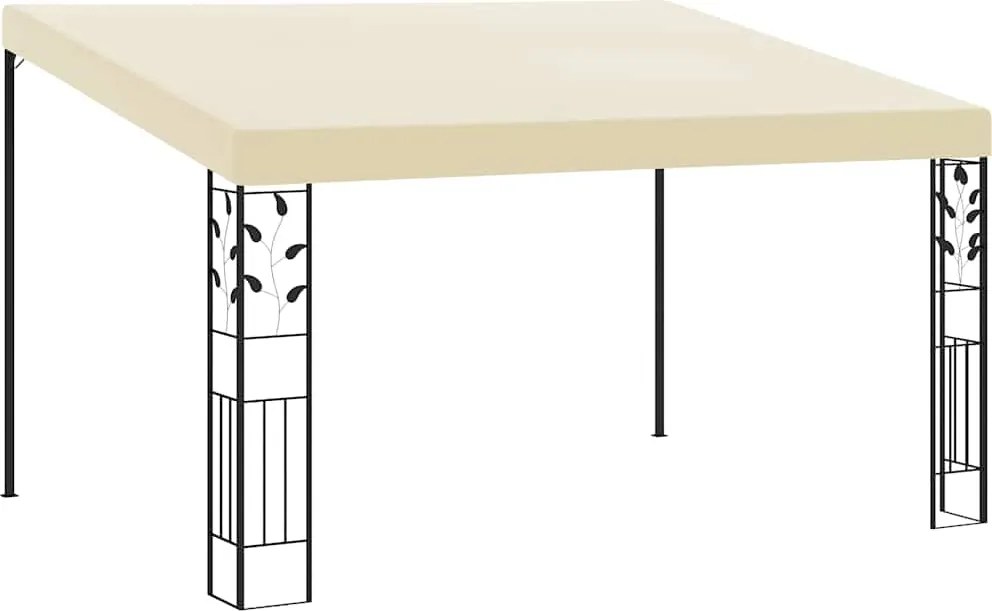 vidaXL krémszínű falra szerelhető pavilon 4 x 3 x 2,5 m