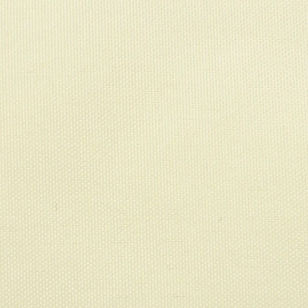 krémszínű háromszögű oxford-szövet napvitorla 2,5 x 2,5 x 3,5 m