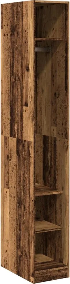 vidaXL antik fa színű szerelt fa ruhásszekrény 30 x 50 x 200 cm