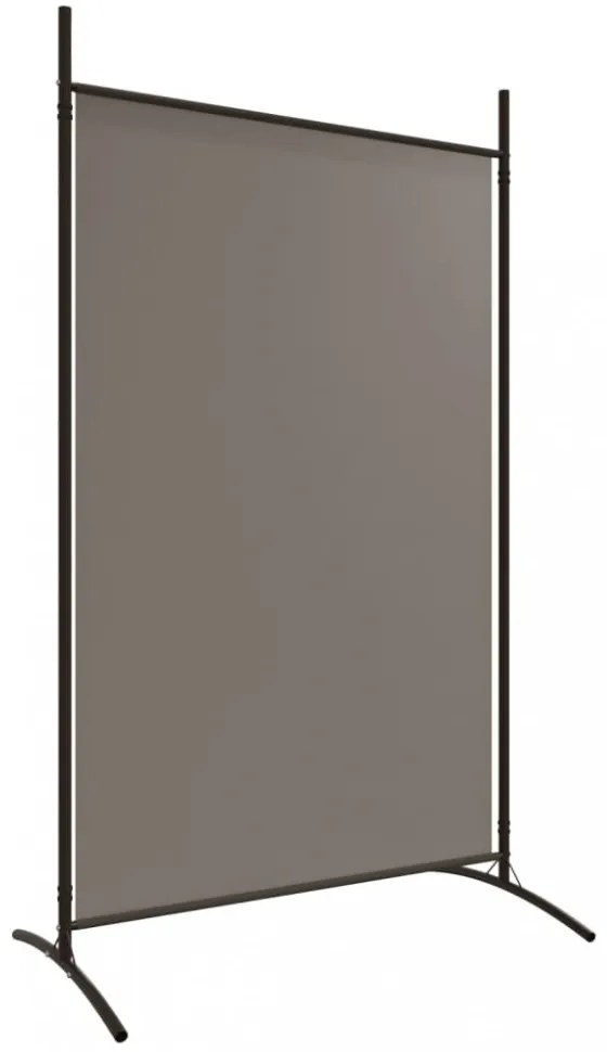 5 paneles antracitszürke szövet térelválasztó 433x180 cm