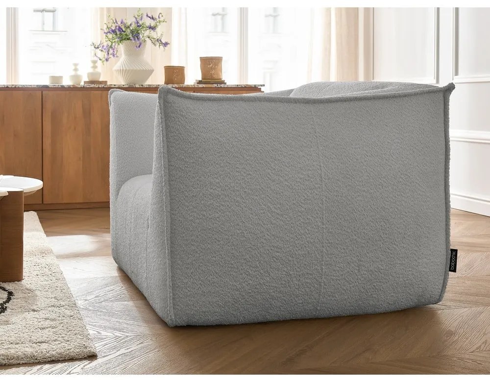 Világosszürke buklé fotel Giorgia – Bobochic Paris