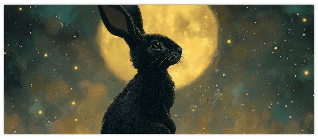 Kép - Nyúl és hold (120x50 cm)