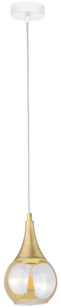 Csillár zsinóron LACRIMA WHITE 1xE27/60W/230V