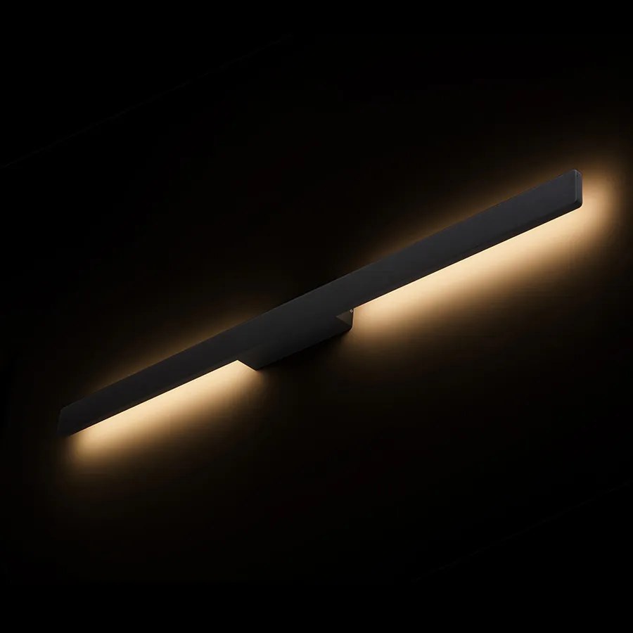 RENDL BONAREA 104 fali lámpa fekete szatinált akril 230V LED 18W 120° IP54 3000K