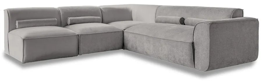 Világosszürke sarokkanapé (bal oldali) Flex Felix – Miuform