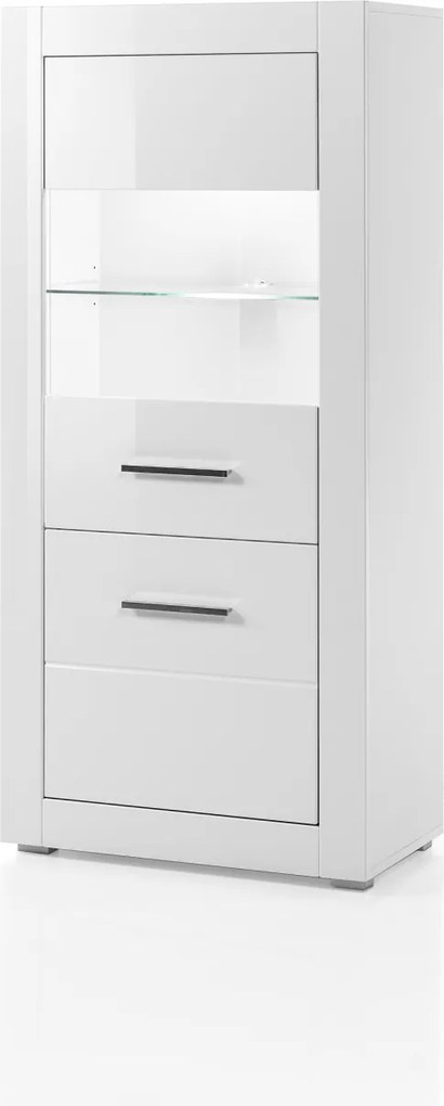 Bianco alacsony vitrin fényes fehér