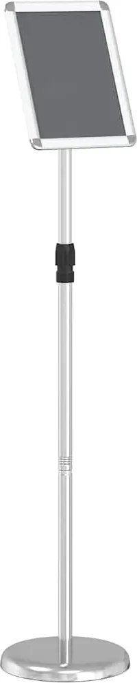 vidaXL Kiállító Állvány Ezüst 25 x 25 x 125 cm Alumínium
