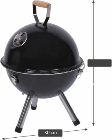 Faszenes grill kerek Mini BBQ Zöld