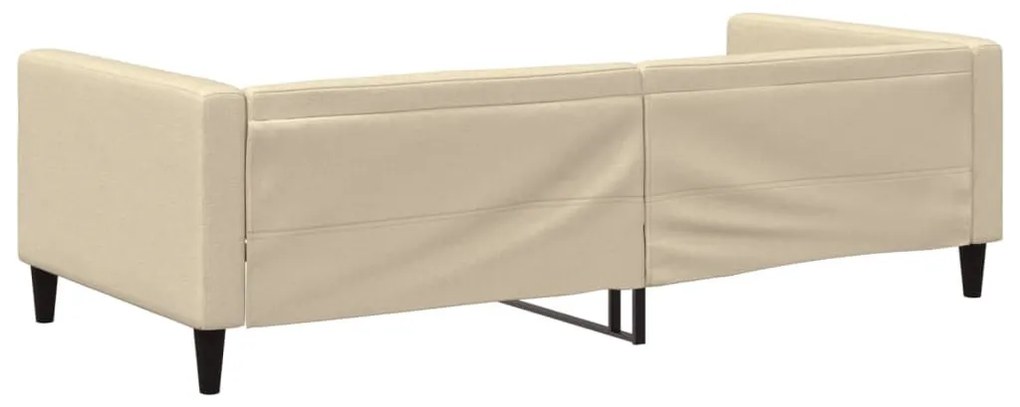 krémszínű szövet kanapéágy 100 x 200 cm