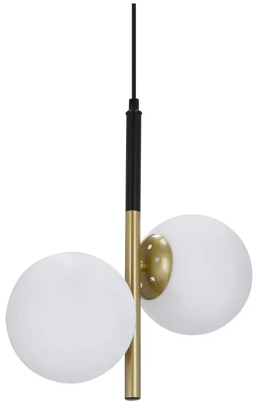Aranyszínű függőlámpa üveg búrával 32.5x15 cm Duo – Candellux Lighting