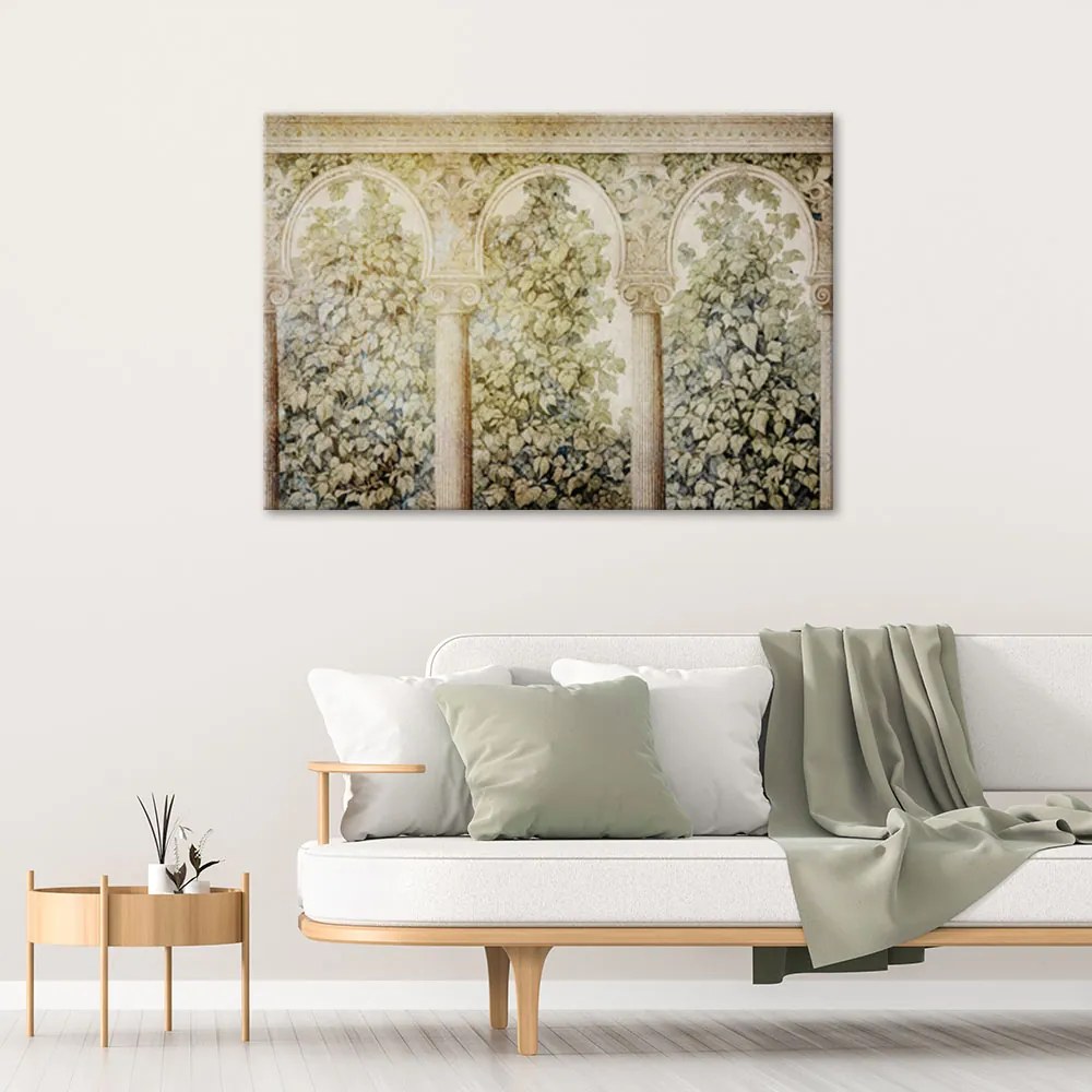 Gario Vászonkép Oszlopok és borostyánnövények Méret: 60 x 40 cm