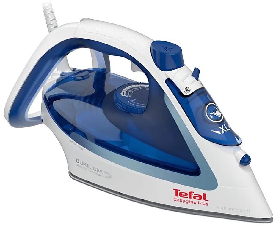 Tefal - Gőzölős vasaló STEAM IRONS EASYGLISS 2500W/230V fehér/kék