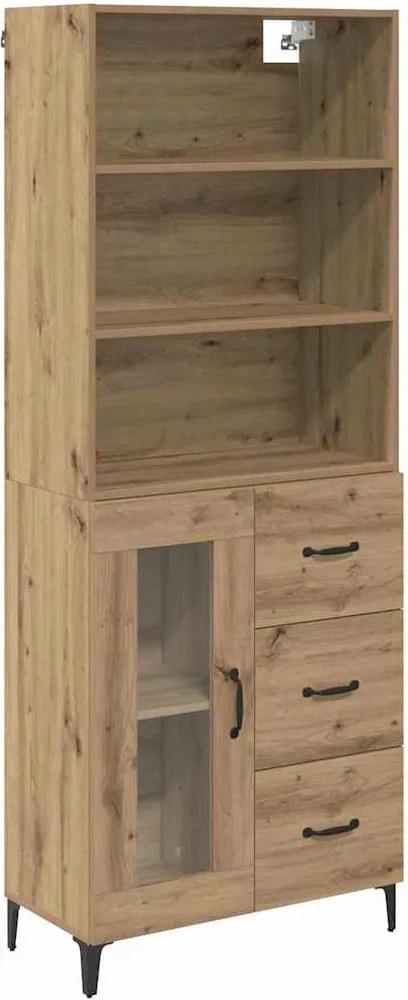 vidaXL Magasfiú fiókkal Artisan tölgy 69,5 x 34 x 180 cm Faanyag
