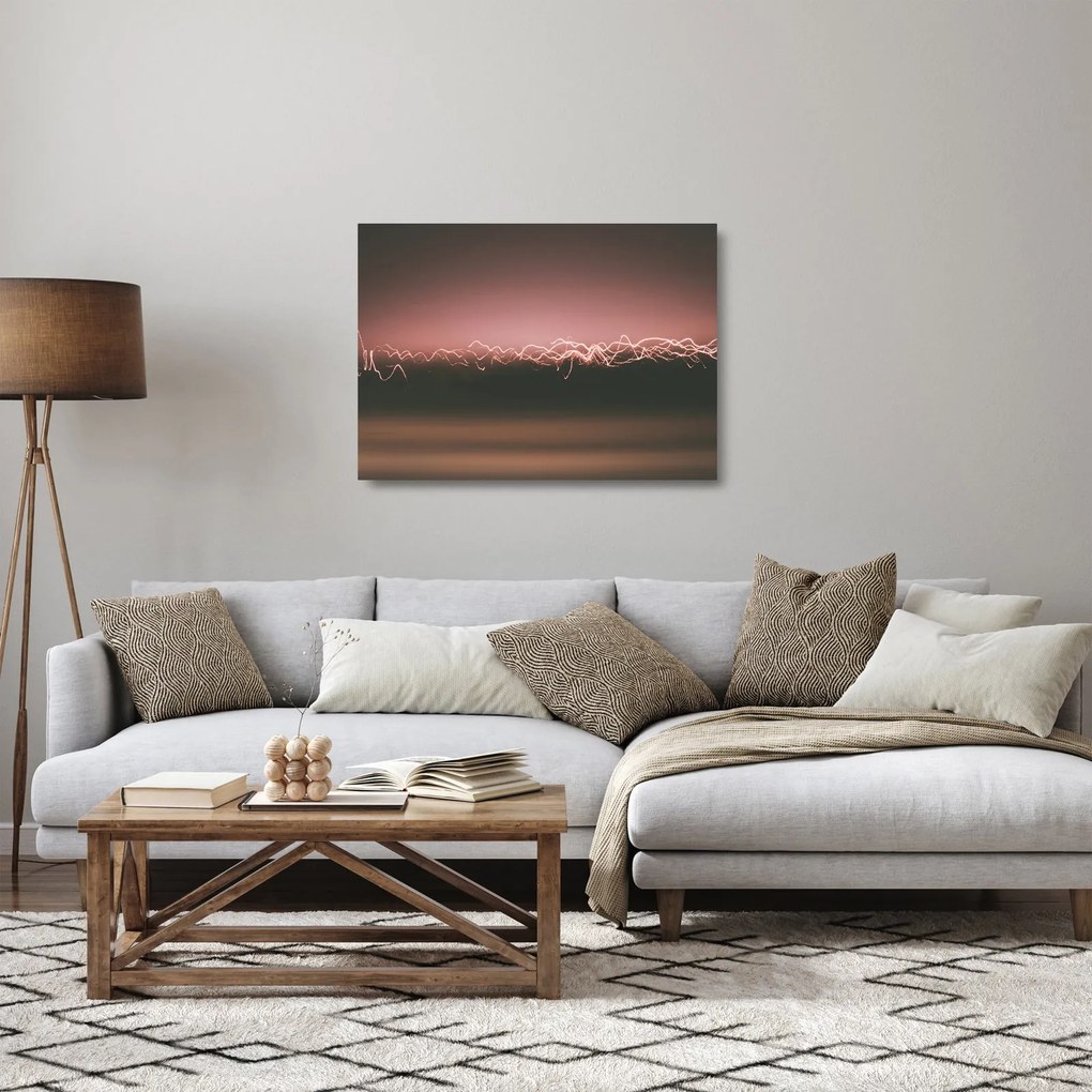 Absztrakt kép (üvegen) (70x50 cm)