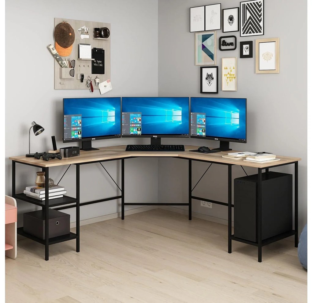 PC asztal Powerfull (fekete + dore). Akció -21%. 1102479
