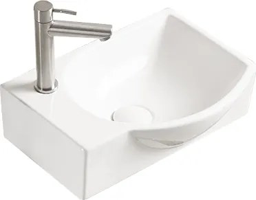 Mexen Mista jobboldali pultra helyezhető mosdó 40 x 28 cm, fehér - 22174000R