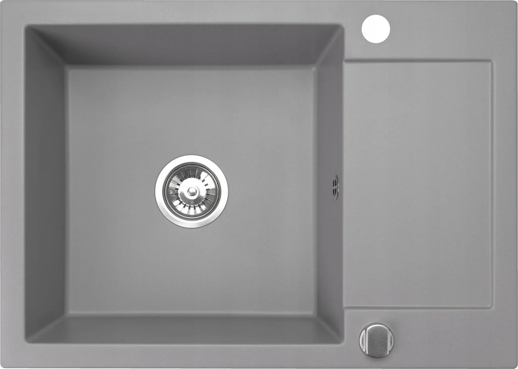 Gránit mosogató egymedencés mosogató csepegtetővel Cordeo 70 Szürke