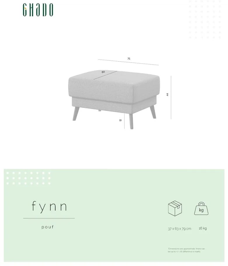 Krémszínű lábtartó Fynn – Ghado