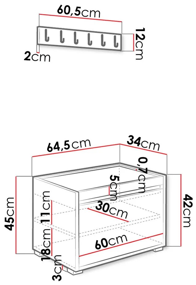 Előszoba bútor  Kendora 60 (6 db Pazara 60x30-as kárpitozott fali panelekkel) (fehér) (manila 32). 1054020