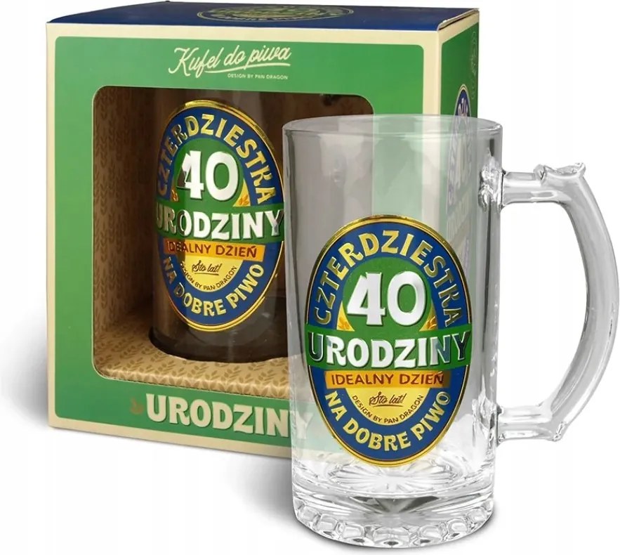 Söröskorsó 450 ml Díszített 40. Születésnapra 40 Éves Negyvenes