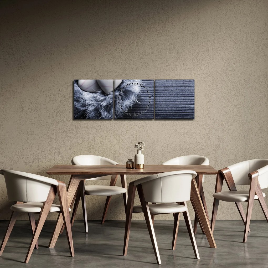 Kép - Szerelmi fészek (órával) (90x30 cm)