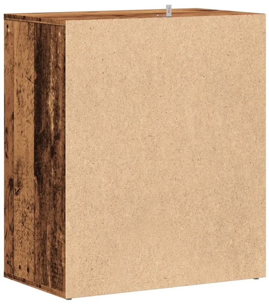 antik fa színű szerelt fa cipősszekrény 60 x 35 x 70 cm