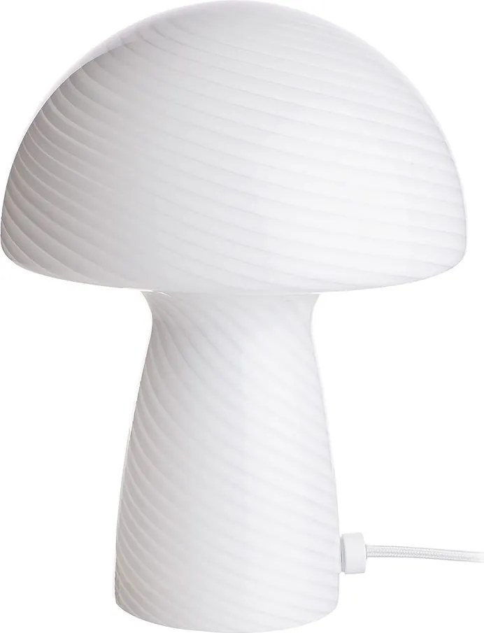 FUNGI TOWN üveg asztali lámpa, fehér