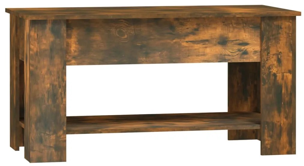Füstös tölgy színű szerelt fa dohányzóasztal 101 x 49 x 52 cm