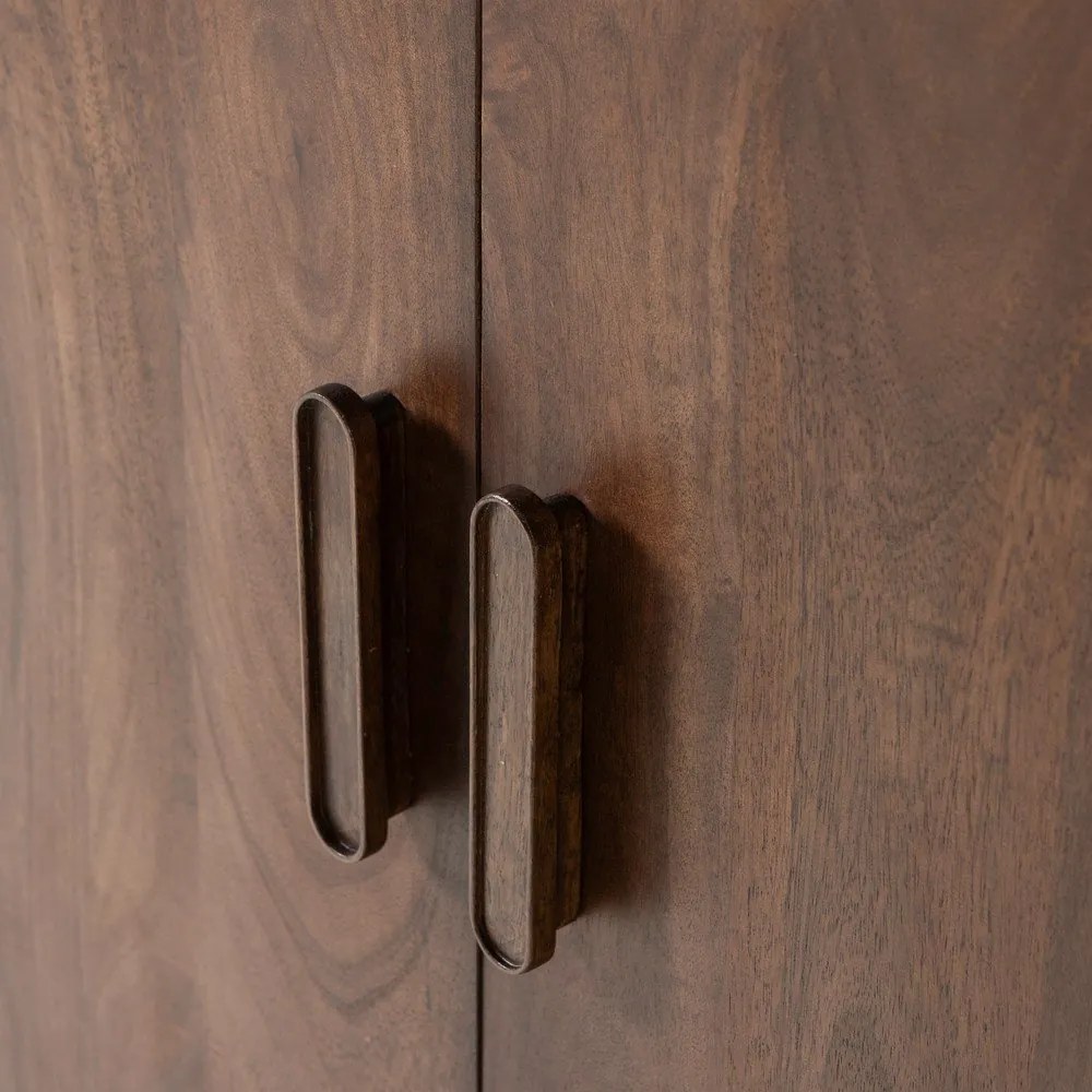 Sötét natúr színű mangófa szekrény 85x150x35 cm Liya – WOOOD